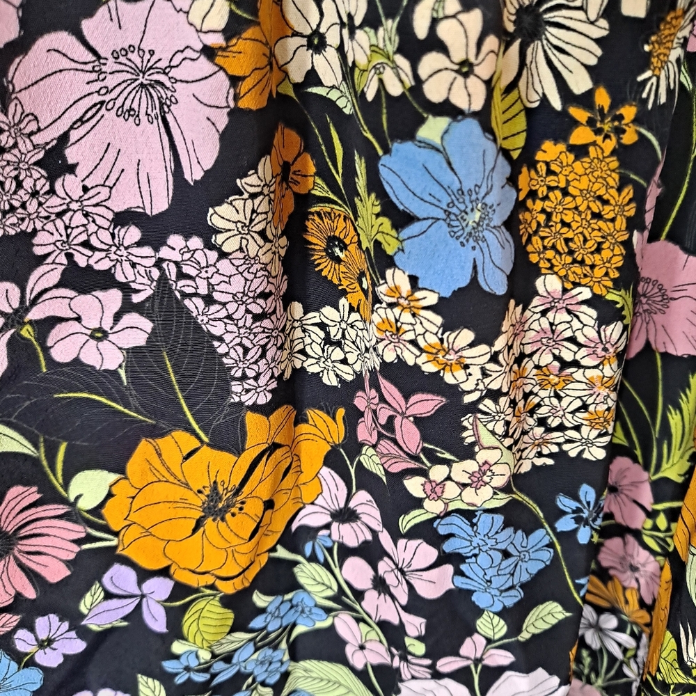 WAYF Smocked Floral Mini Dress Size Small - Picture 8 of 10